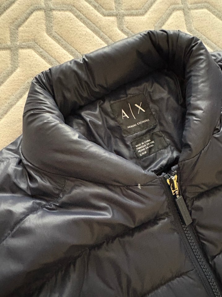 Siyah Kapüşonlu Kadın Kışlık Mont armani ördek tüyü - Görsel 3