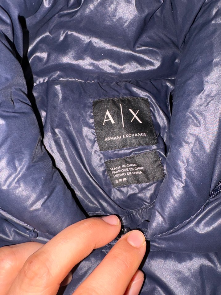 Siyah Kapüşonlu Kadın Kışlık Mont armani ördek tüyü - Görsel 2