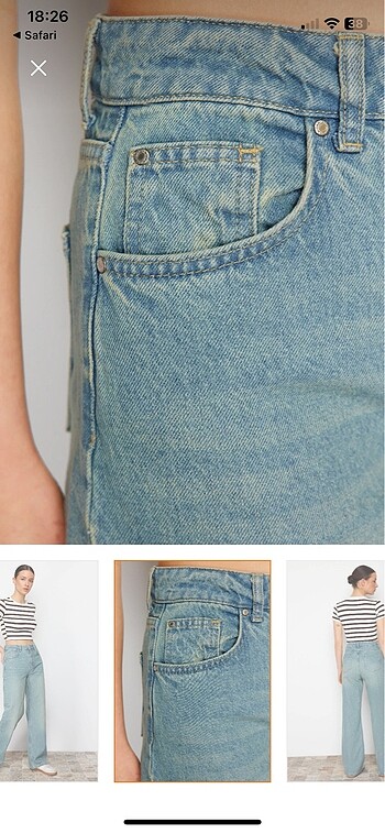 40 Beden Trendyolmilla soluk efekt jean