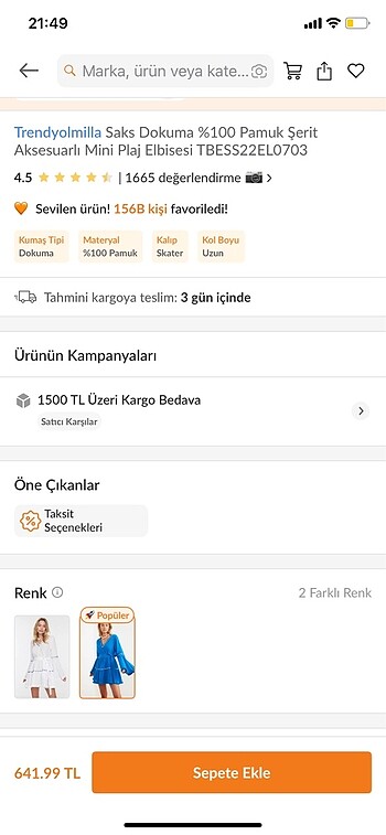 xs Beden mavi Renk Saks mavi plak elbisesi