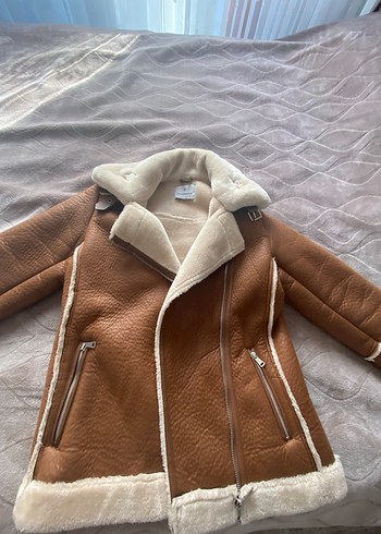 Kürklü Kahverengi Süet Kadın Ceket - Görsel 3