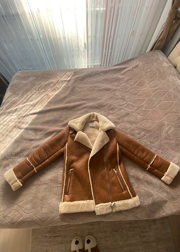 Kürklü Kahverengi Süet Kadın Ceket - Görsel 2