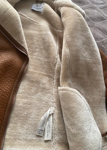 Kürklü Kahverengi Süet Kadın Ceket - Görsel 5