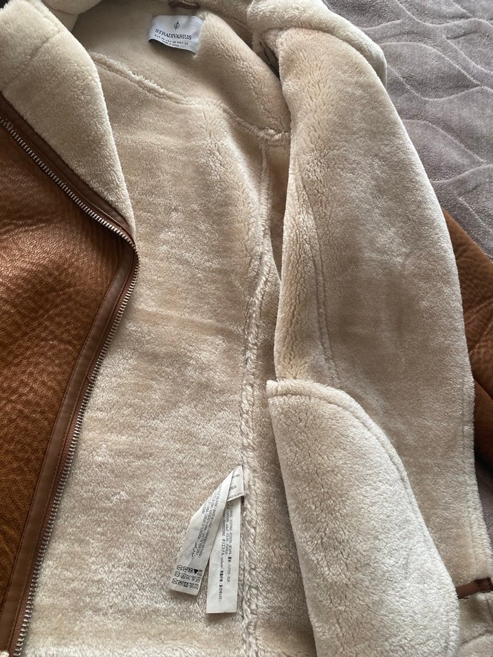 Kürklü Kahverengi Süet Kadın Ceket - Görsel 5