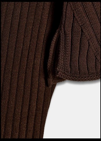 Boğazlı Kahverengi Kadın Kazak - Görsel 5