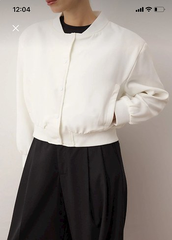 Ekru Bomber Ceket - Görsel 2