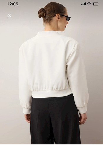 Ekru Bomber Ceket - Görsel 3