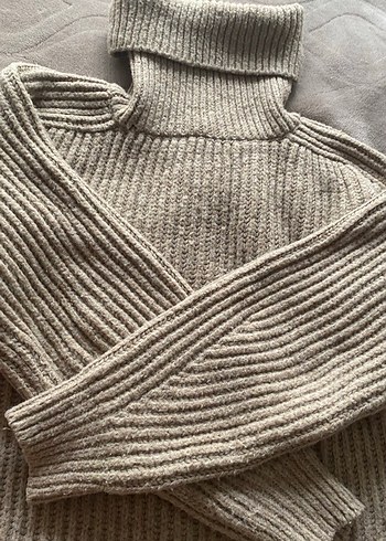 Vizon Boğazlı Örgü Kadın Kazak - Görsel 4