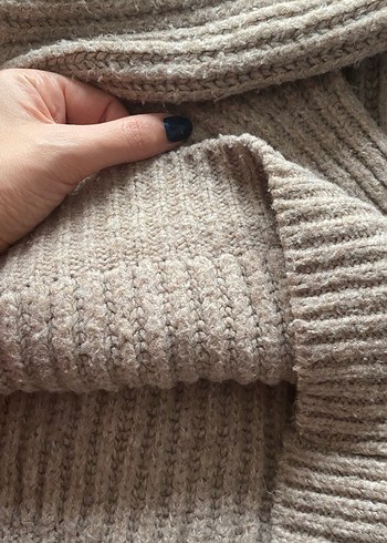 Vizon Boğazlı Örgü Kadın Kazak - Görsel 3