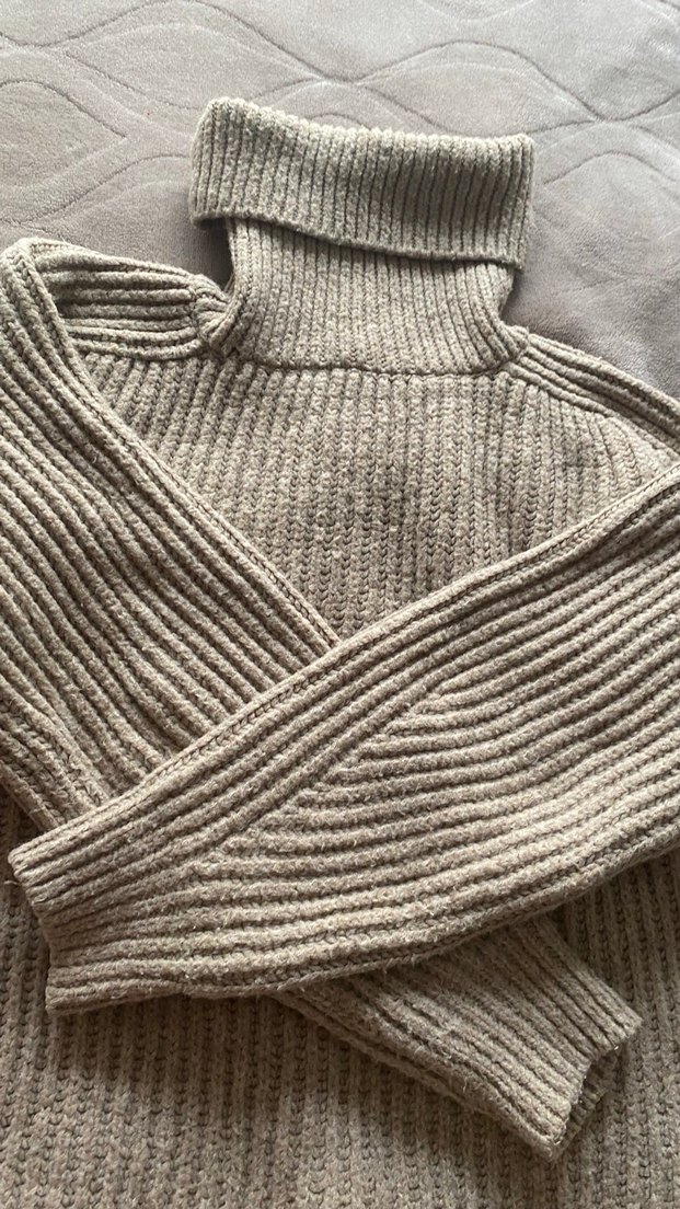 Vizon Boğazlı Örgü Kadın Kazak - Görsel 4