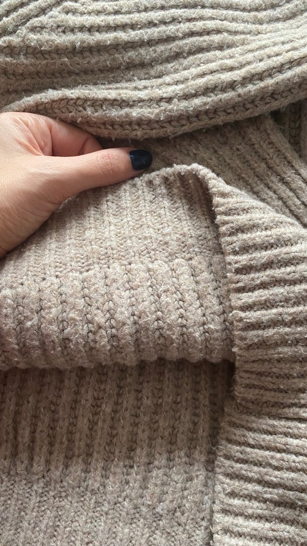 Vizon Boğazlı Örgü Kadın Kazak - Görsel 3