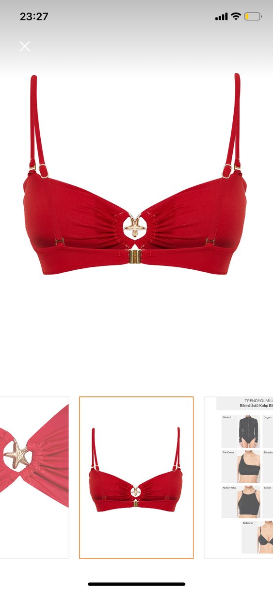 Kırmızı Mini Bikini Takım - Görsel 3