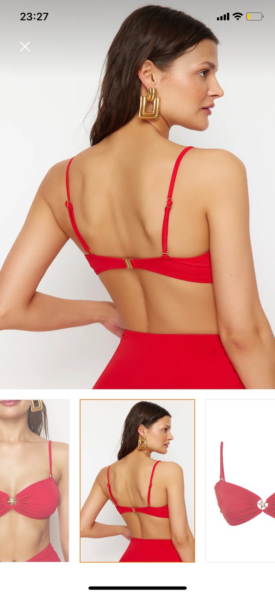 Kırmızı Mini Bikini Takım - Görsel 2