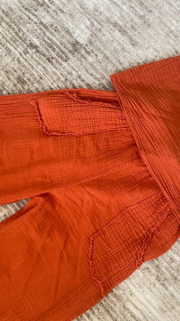 Turuncu muslin takım - Görsel 4