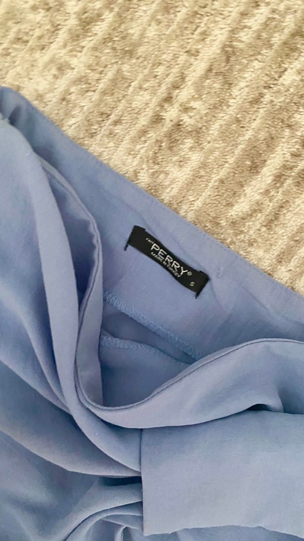 Bebe mavisi Drapeli Kadın Etek - Görsel 3