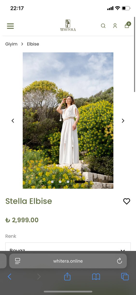 Beyaz Müslin bohem V Yaka Uzun Elbise - Görsel 5