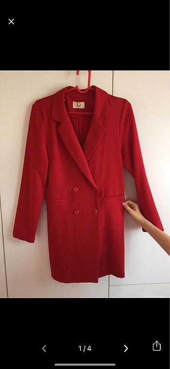 Kırmızı blazer ceket