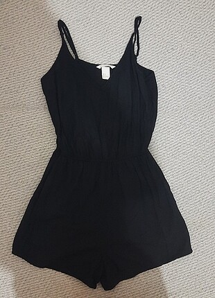 H&M Siyah Şort Tulum