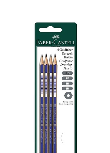 Faber Castell 4'lü Goldfaber Dereceli Kalem