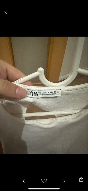 m Beden Zara kısa beyaz elbise