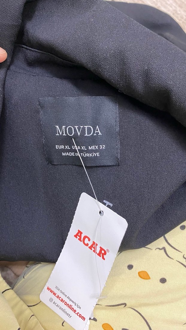 Siyah Kısa Kollu Düğmeli Kadın Blazer - Görsel 3