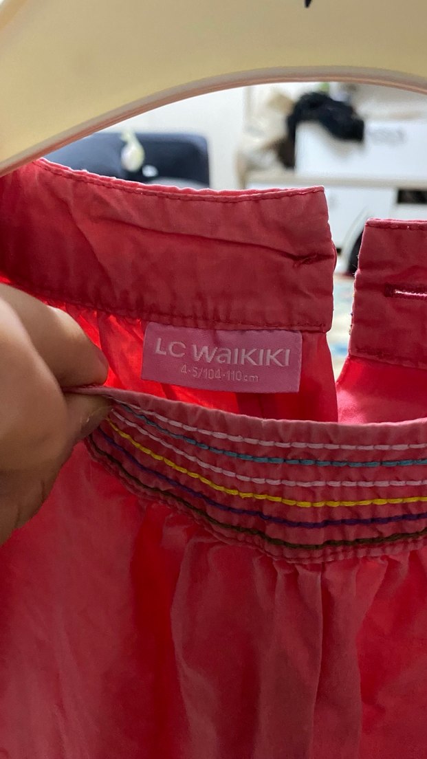 Kelebek Nakışlı Kız Çocuk Kırmızı Elbise - Görsel 2