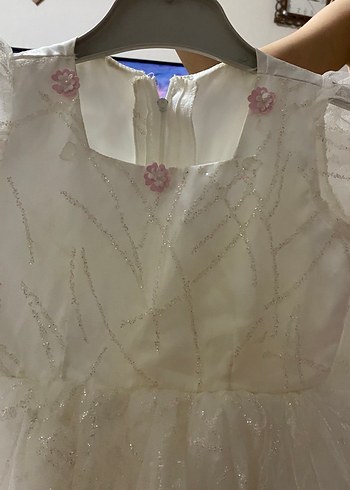 Beyaz Dantelli Kız Çocuk Gelinlik - Görsel 3