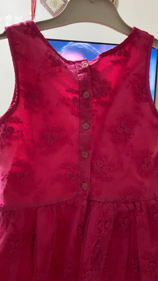 PembeKız Çocuk Dantel Detaylı Elbisesi - Görsel 4