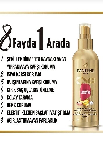 Pantene infinite lenghts sprey - Görsel 2