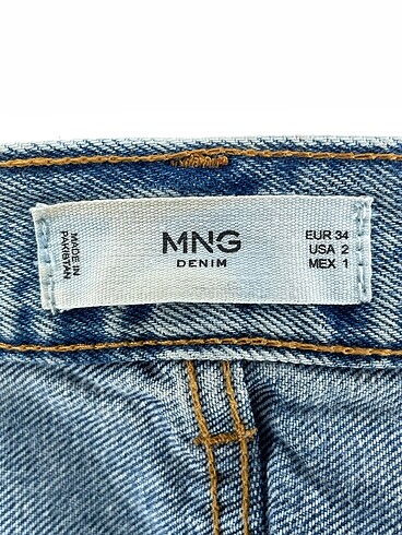 34 Beden mavi Renk Mango Jean / Kot %70 İndirimli.