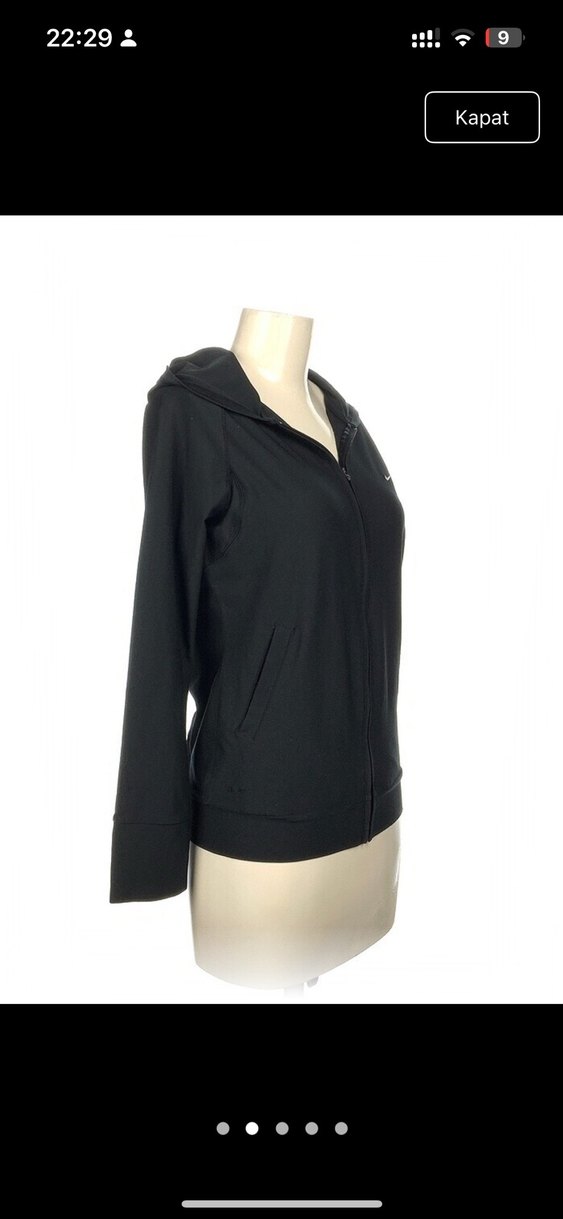 ORJİNAL Nike Siyah Kapüşonlu Fermuarlı Sweatshirt - Görsel 2