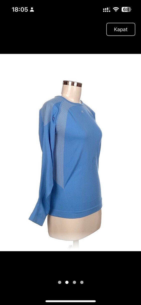Mavi Uzun Kollu Kadın Sweatshirt - Görsel 2