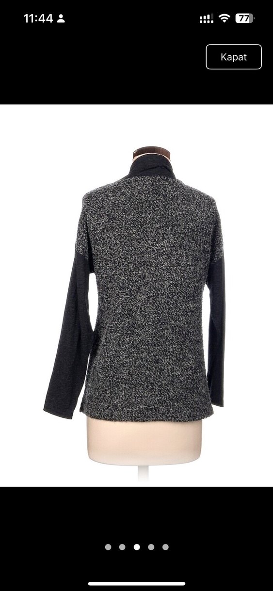 Gri Örgü Kadın Hırka yeni - Görsel 3