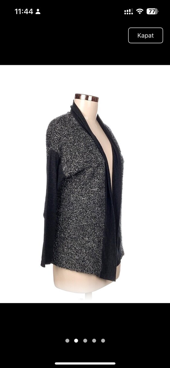 Gri Örgü Kadın Hırka yeni - Görsel 2
