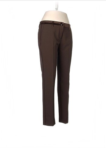 Kahverengi Düz Kesim Pantolon - Görsel 2