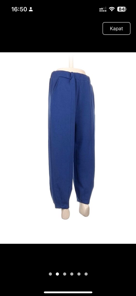 Lacivert  Rahat Kesim Eşofman Altı - Görsel 2