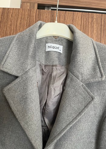 Gri Kuşaklı Klasik Kaban - Görsel 2