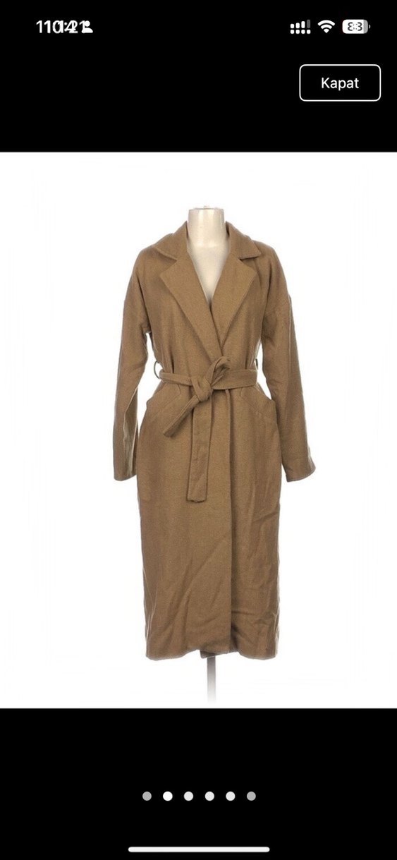 DILARA MARKA Kürklü Bej Kadın Uzun Kaban - Görsel 2