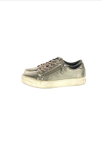 Tommy Hilfiger Metalik Gri Bagcikli Sneaker