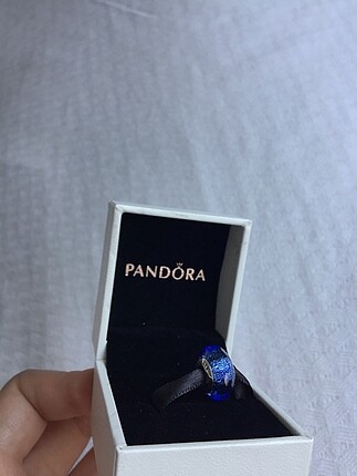  Beden Pandora mavi ışıltılı murano cam charm