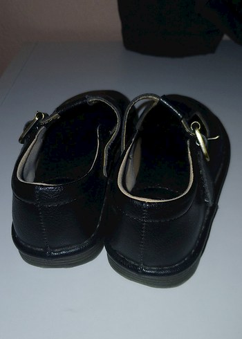 Siyah Deri Tokalı Klasik okul Ayakkabısı - Görsel 4