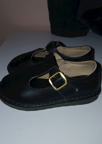 Siyah Deri Tokalı Klasik okul Ayakkabısı - Görsel 3