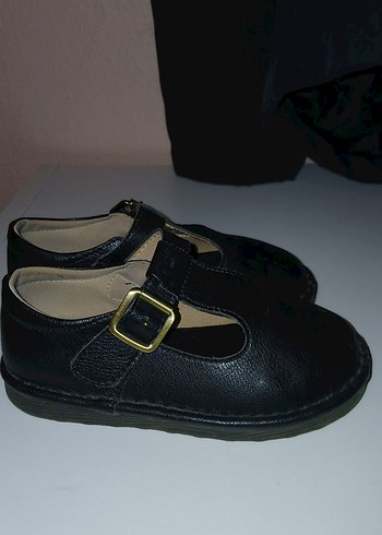 Siyah Deri Tokalı Klasik okul Ayakkabısı - Görsel 2