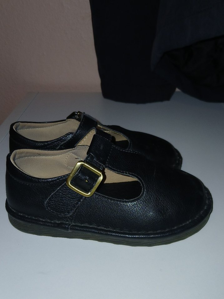 Siyah Deri Tokalı Klasik okul Ayakkabısı - Görsel 2