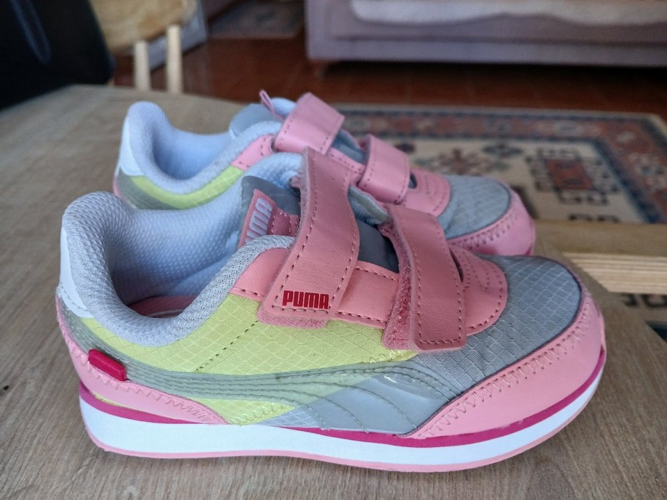 Kız Çocuk Pembe Cırt Cırtlı Spor Ayakkabı - Görsel 3