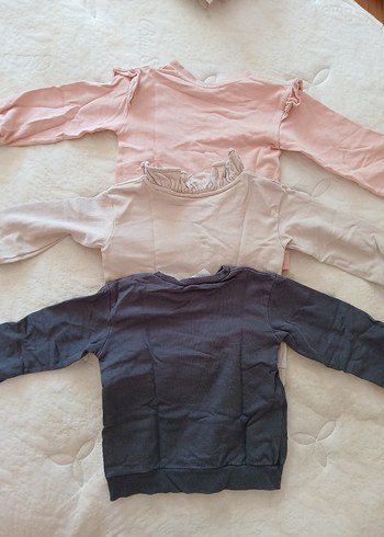 H&M Kız Çocuk Pastel Renk Uzun Kollu Sweatshirt