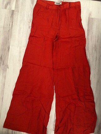 #Uzun#keten#pantolon#turuncu#