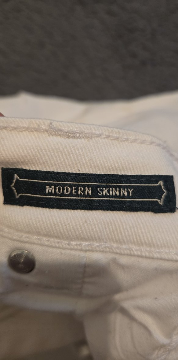 Beyaz kot pantolon - Görsel 5