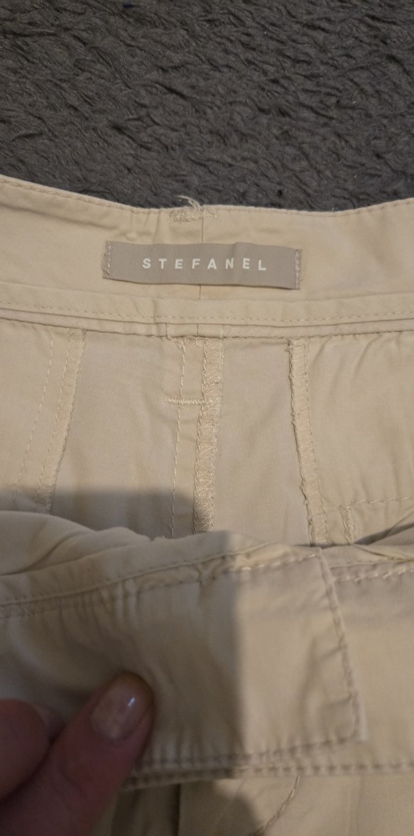 Düğmeli Bej Mini Kadın Şort - Görsel 3