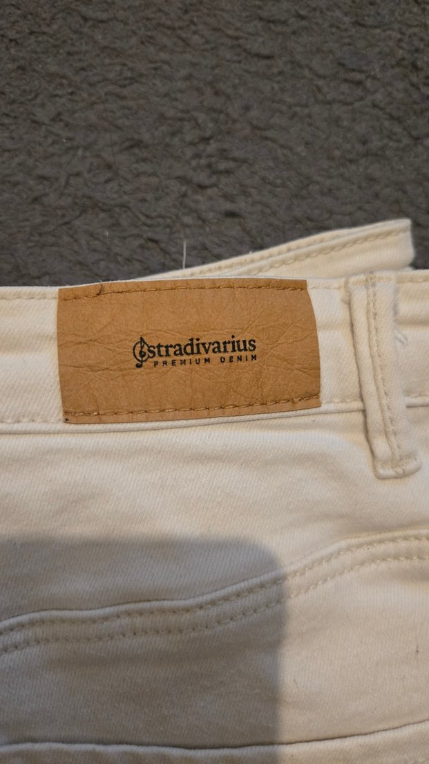 Bej Midi Kadın Kot Pantolon - Görsel 4